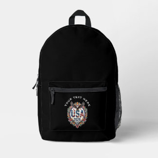 Custom USA National Soccer Team Bald Eagle Logo v1 Printed Backpack
