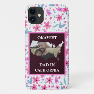 Custom USA photo Okayest dad Fathers day Case-Mate iPhone Case