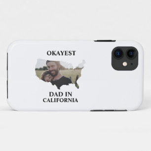 Custom USA photo Okayest dad Fathers day Case-Mate iPhone Case