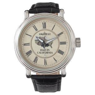 Custom USA photo Okayest dad Watch