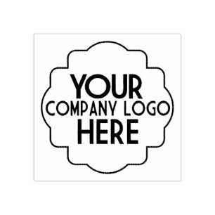 Custom Use Your Own Company Logo Modern Rubber Stamp