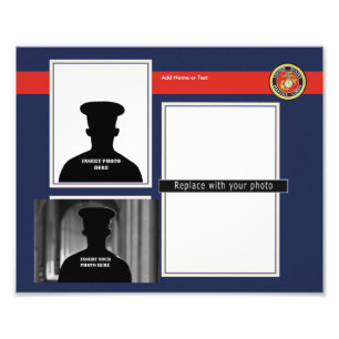 Custom USMC Photo Collage Print