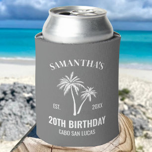 Custom Vacation 20th 30th 40th 50th Birthday Squad Can Cooler