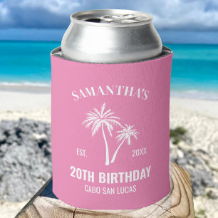 Custom Vacation 20th 30th 40th 50th Birthday Squad Can Cooler