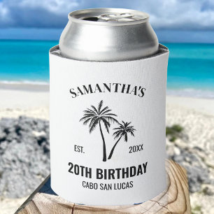 Custom Vacation 20th 30th 40th 50th Birthday Squad Can Cooler