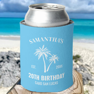 Custom Vacation 20th 30th 40th 50th Birthday Squad Can Cooler