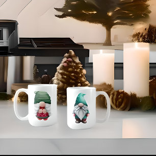 Custom Valentine Christmas Gnome Couple Sweetheart Coffee Mug