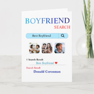 Custom Valentines Boyfriend Search Mug Thank You Card
