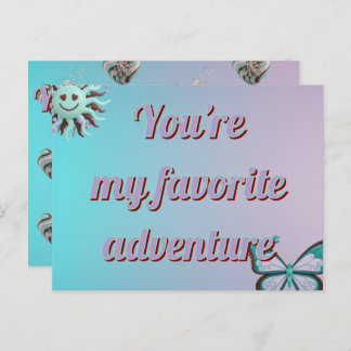 Custom Valentine's Card | Turquoise and Purple