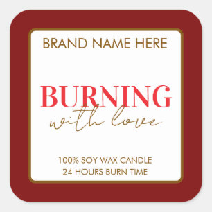 Custom Valentine's Day Candle Label