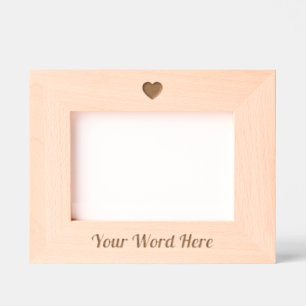 Custom Valentine's Day Heart Wood Etched Frames