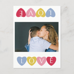 Custom valentine's day love photo collage  postcard