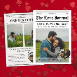 Custom Valentine's Day Newspaper Cover Greetings Invitation<br><div class="desc">Wanting a memorable way to send a Valentine's Day Card?
Our Newspaper Invitation is the ideal surprise for you and your loved one.
Easy to customise with your own text and photos.
Find the matching stamp here:
https://www.zazzle.com/z/gilbuzn0?rf=238151588932873876</div>