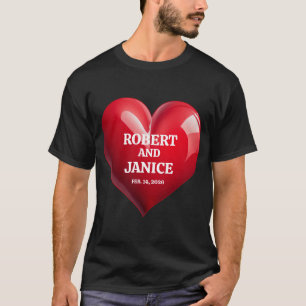 Custom valentines day personalize heart gift T-Shirt