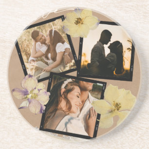 Custom Valentine's Day Romantic Couple Photo Coaster