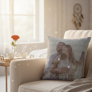 Custom Valentine's Day Romantic Couple Photo  Cushion