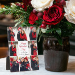 Custom Valentine's Day Romantic Couple Photo  Plaque<br><div class="desc">This beautiful Happy Valentine's Day photo plaque has bold red script in the centre and your names surrounded by 8 romantic couple photos around the border. Select the sweetest photographs of your relationship to make a sweet photograph collage for your boyfriend, girlfriend, wife, husband, or partner. A wonderful personalised Valentine...</div>