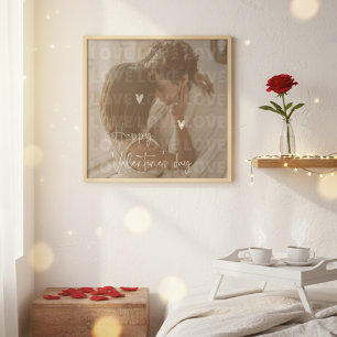 Custom Valentine's Day Romantic Couple Photo  Poster