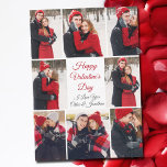 Custom Valentine's Day Romantic Love Photo Collage Card<br><div class="desc">This beautiful Happy Valentine's Day card has bold red script in the centre and your names surrounded by 8 romantic couple photos around the border. Select the sweetest photographs of your relationship to make a sweet photograph collage for your boyfriend, girlfriend, wife, husband, or partner. A wonderful personalised Valentine greeting...</div>
