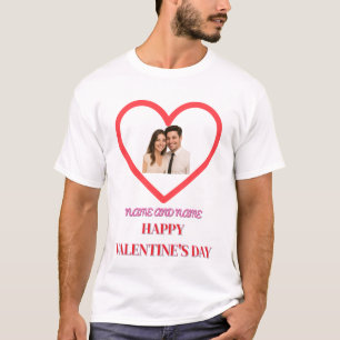 Custom Valentine's Day T-Shirt – Heart Photo & Nam