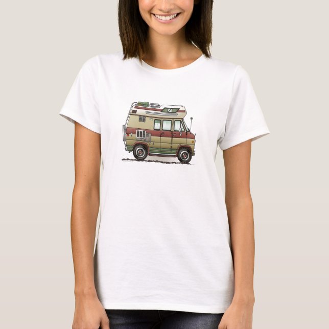 Custom Van Camper RV T-Shirt (Front)