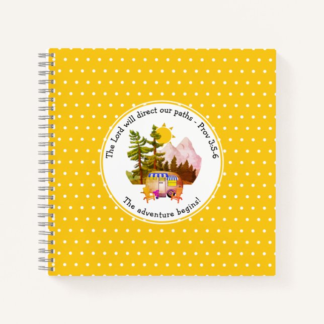 Custom VAN LIFE ADVENTURE Christian Notebook (Front)