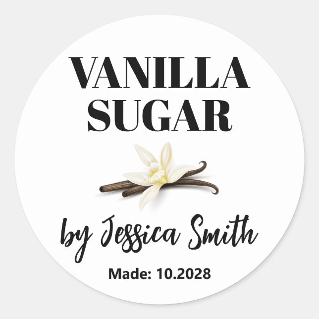 Custom Vanilla Sugar Label (Front)