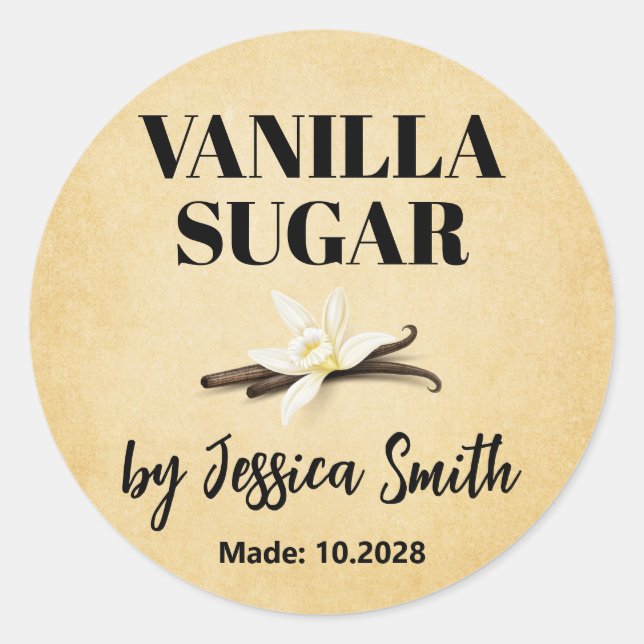 Custom Vanilla Sugar Label (Front)