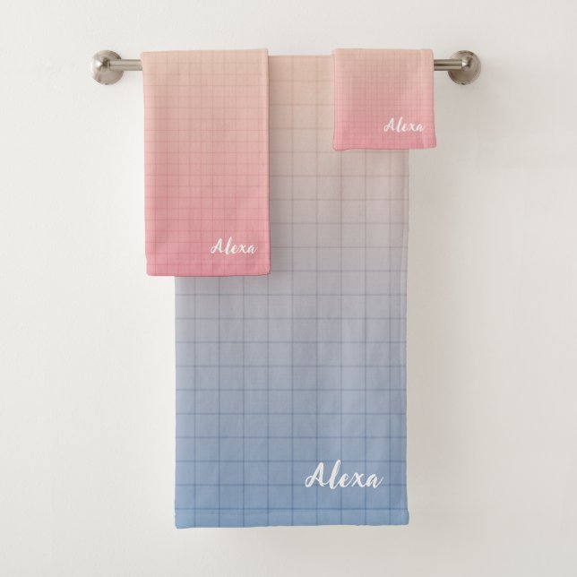 Custom Vaporwave Bath Towel Set (Insitu)