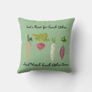 Custom Vegan Plant-Themed Throw Pillow Decor