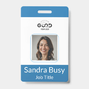 Custom Vertical Employee Photo ID Badge   Professi
