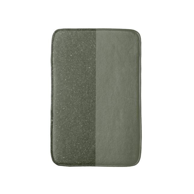 Custom Vertical Split Moss Green Bath Mat (Front Vertical)