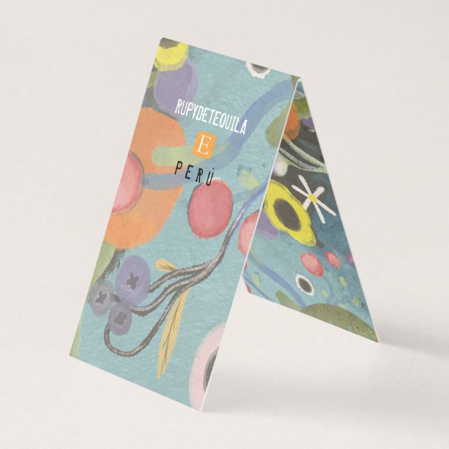 Custom Vertical Tent Fold Folded Business Card (Front)