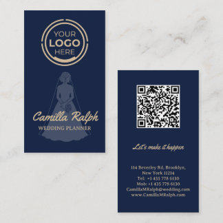 Custom Vertical Wedding Planner Business Card