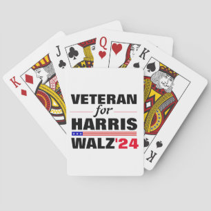 Custom Veterans for Harris Waltz 2024 Election Playing Cards