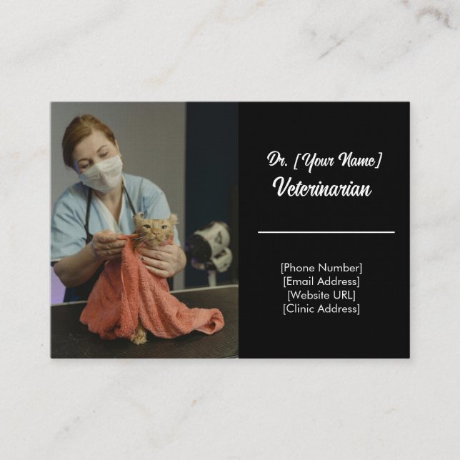 Custom Veterinarian Business Card  (Front)