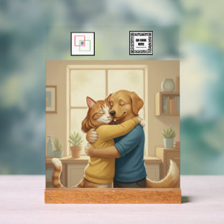 Custom Veterinarian Event Acrylic Pedestal Sign 