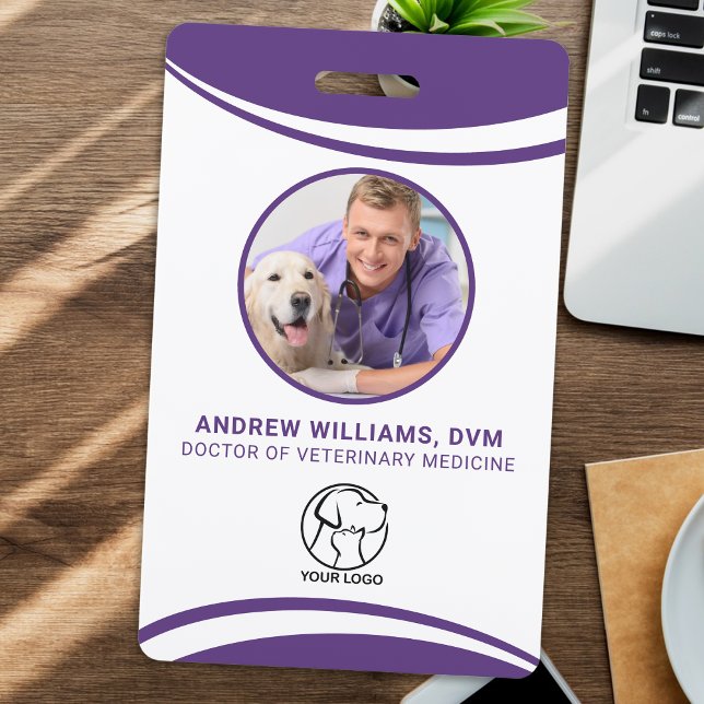 Custom Veterinarian Photo Name ID Badge (Creator Uploaded)