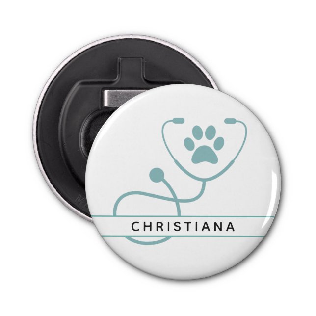 Custom Veterinarian Veterinary Professionals Bottle Opener (Front)