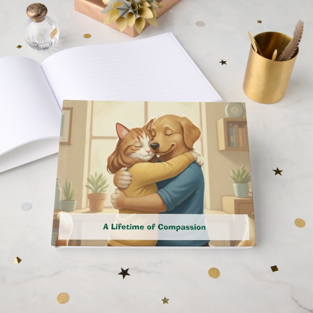 Custom Veterinary Retirement & Event Guest Book (Front Open)