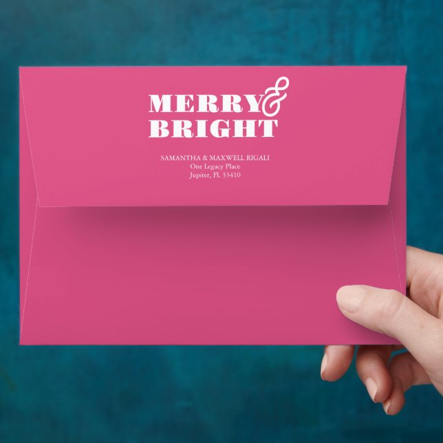 Custom Vibrant Pink Envelopes (Hand)