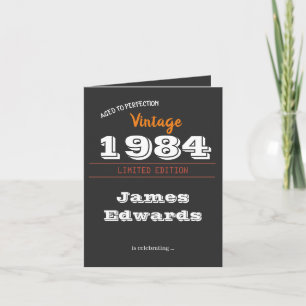 Custom Vintage 1984 Limited Edition Invitation
