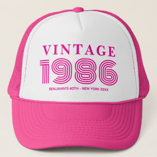Custom Vintage 40th 50th 60th 70th Birthday Party Trucker Hat