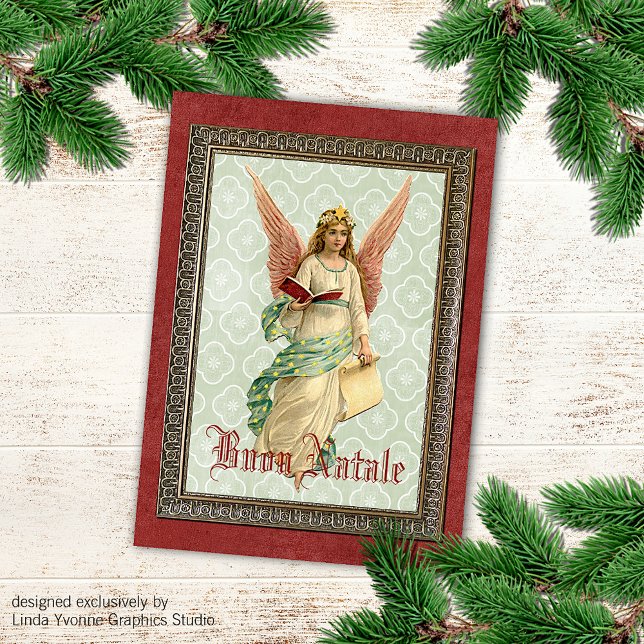 Custom Vintage Antique Holiday Seasons Greetings Card (Creator Uploaded)