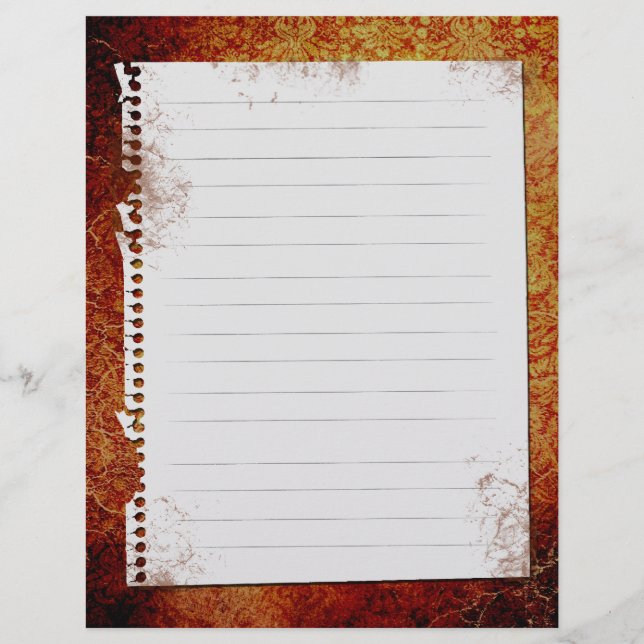 Custom Vintage Antiqued Recipe Binder Inserts (Front)