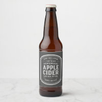 Custom Vintage Apple Cider Label Sticker