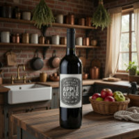 Custom Vintage Apple Cider Label Sticker
