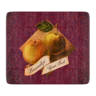 Custom Vintage Apples Retro Fruit Old School Cutting Board