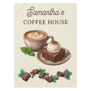 Custom Vintage Bakery Merch Brownie Art Tablecloth