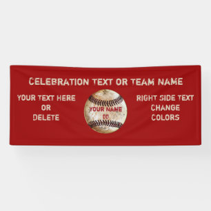 Custom Vintage Baseball Banner, Your Text, Colours Banner